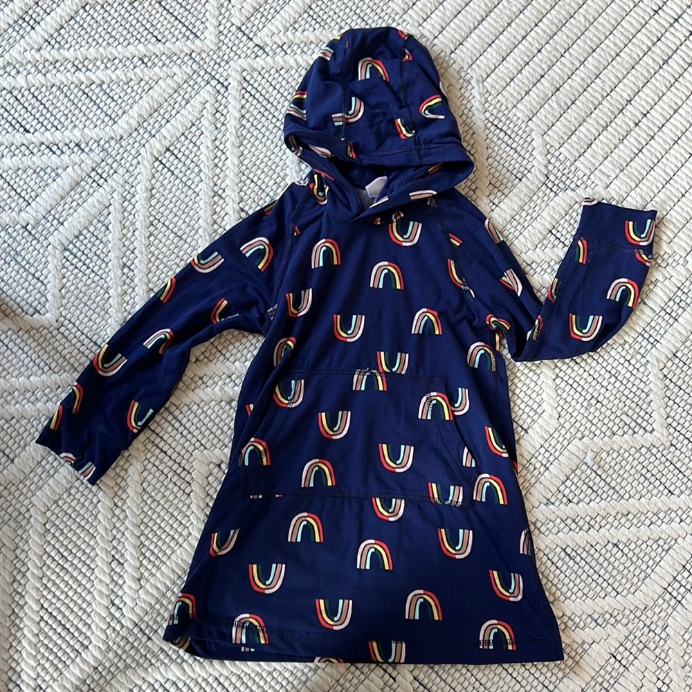 Matching swim suit and sun cover up. Size 4
